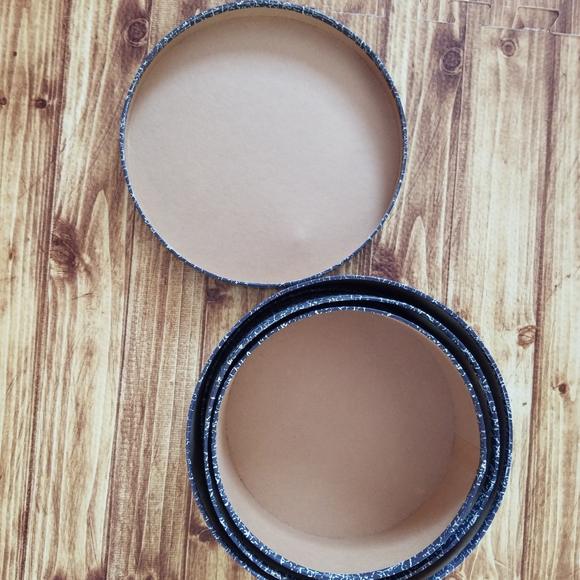 Snowflake Blue Nesting Gift Storage Box Set Paper Decrotive Cardboard Rustic - Picture 7 of 14